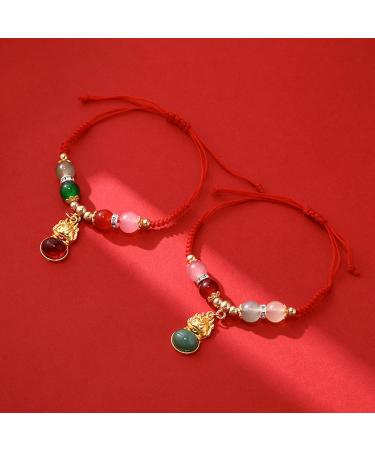 VSILAY LIANXUE Handmade Dragon Bracelet - Chinese Zodiac Jewelry Woven Cotton Rope Gift for Women - Buy Online on GoSupps.com