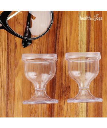 ChillEyes Transparent Eye Wash Cups - Effective Eye Cleansing - Eye Shaped Rim - 2 Pcs - Buy Online on GoSupps.com