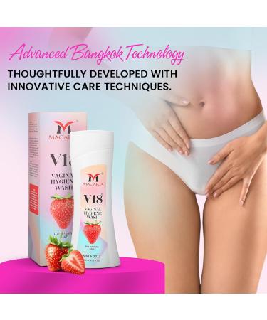 Macaria Cosmetics pvt Ltd V18 Vaginal Hygiene pH Balancing Wash Natural Feminine Hygiene Solution for Gentle Cleansing Odor Control and Skin Nourishment pHBalanced Formula for All Skin Types - Buy Online on GoSupps.com