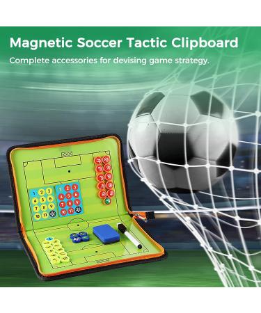 Yeesport Soccer Coach Magnetic Tactic Clipboard Kit | Strategy Board with Magnets & Marker Pen - Buy Online on GoSupps.com