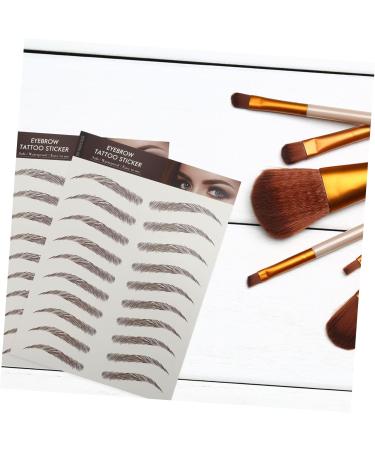 Abaodam 9 Sheets waterproof eyebrow stickers waterproof stickers Eyebrow Tool False Eyebrows Cosmetics 4d 1 count (Pack of 1) Brown - Buy Online on GoSupps.com