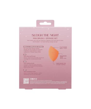 Real Techniques Sleigh The Night Mini Brush + Sponge 4 Piece Holiday Gift Set - Perfect Gift for Makeup Lovers | International Shipping Available - Buy Online on GoSupps.com