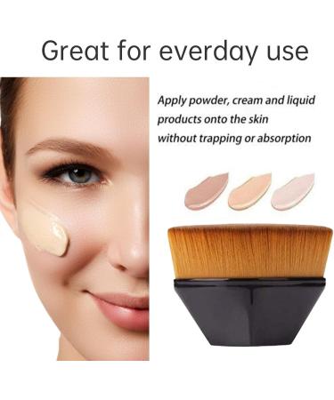 Foundation Makeup Brush 3Pcs Face Blush Liquid Powder Foundation Brush High-Density Seamless Foundation Brush Suitable for Mixed Liquid Cream Or Powder Cosmetic - Buy Online on GoSupps.com