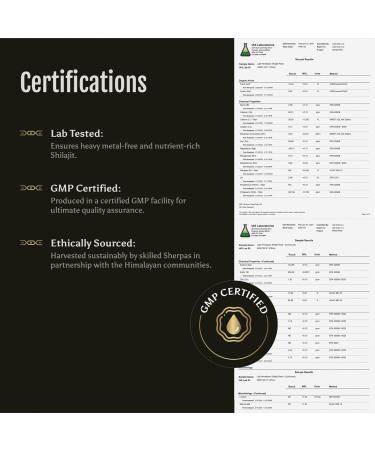 Lajit Gold Grade Himalayan Shilajit Resin Organic Sun-Dried Bioavailable Nutrients Fulvic Acid | Lab Tested Pure Shilajit for Men & Women - Natural Energy Vitality 85 + Trace Minerals - 20g - Buy Online on GoSupps.com