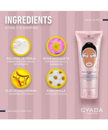  GYADA COSMETICS GYADA COSMETICS Pearl Powder Mask Rose for Sensitive and Mature Skin Anti-Aging and Healing for Soft and Hydrated Skin with Pearl Powder and Macadamia Oil 75 ml - Buy Online on GoSupps.com