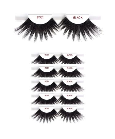 6packs Eyelashes - 301 Christina 100% Human Hair Fake Eyelashes