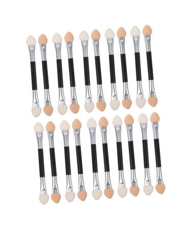 Outanaya 20pcs Latex Eye Shadow Stick Small Eyeshadow Brush Cosmetic Eye Shadow Sponge Plastic