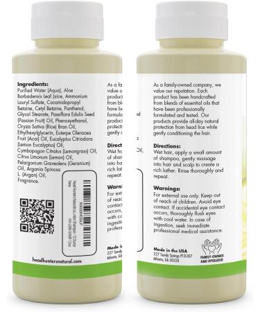 Head Hunters Lemon Lice Repellent Shampoo - 12oz Natural Daily Prevention for Kids & Adults - Non-Toxic & Chemical-Free - Buy Online on GoSupps.com