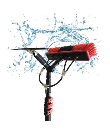 Window Cleaning Pole Water Fed Telescopic Brush Extendable Suitable For Photovoltaic Panel CleaningTrucks Windows-36FT(10.8m)