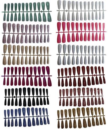 Dajidafu Girls Glitter False Nails Super Shinny Detachable Tips Accessories Press-on Frosted Wearable Full Cover Patches Shop - Buy Online on GoSupps.com