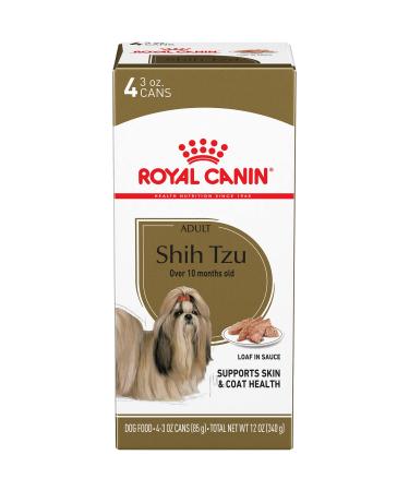 Royal Canin Breed Health Nutrition Shih Tzu Wet Dog Food Loaf in Sauce 3 Ounce (Pack of 4)