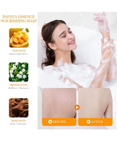 BIOAQUA Pawpaw Vitamin C Papaya Goat Milk Soap - Deep Clean & Nourish Skin | 100g Face & Body Care - Buy Online on GoSupps.com