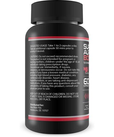 Super AlphaTesto Boost X Y - Natural Testosterone Support - Boost Free Testosterone with This Herbal Super Alpha Testo Boost X Blend - Improve Muscle Growth - Feel Youth  Power  Energy  and Drive - Buy Online on GoSupps.com