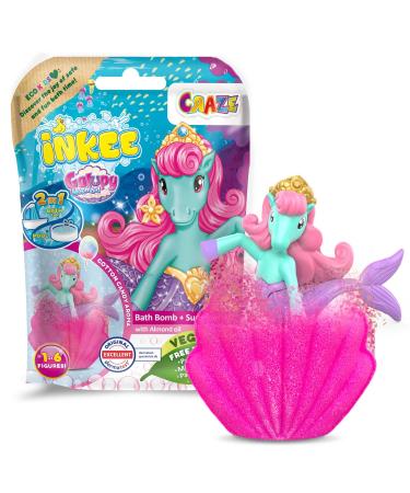 Inkee Galupy Mermaid |Mermaid bathing ball with a surprise children bomb bomb in mussel shape with mermaid figures & cotton candy aroma 1x galupy mermaid - Buy Online on GoSupps.com