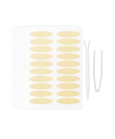 VOCOSTE Double Eyelid Stickers 600 Pcs Invisible Eyelid Tape Eye Lift Tape with a Fork Tweezers Suitable for Single Eyelid Asymmetrical Eye Droopy Eye Beige