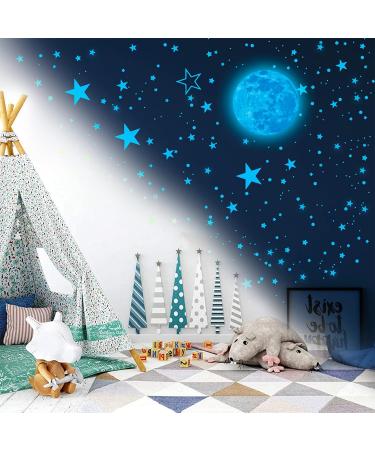 Glow in The Dark Wall Stickers - 1109pcs Luminous Dots, Stars, and Moon DIY Decor for Kids Room, Nursery, Bedroom - Ceiling or Wall Decoration - WallStickers - Buy Online on GoSupps.com