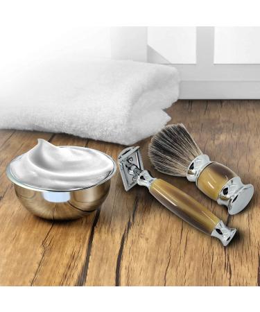 Premium Straight Razor Shaving Kit for Men | Luxury Wet Shaving Brush & Bowl Set | Perfect Father's Day Gift with Soap Stainless Steel Bowl Stand & Double Edge Safety Razor - Buy Online on GoSupps.com