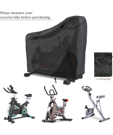 Rilime Exercise Bike Cover - Waterproof Upright Cycling Protective Stationary Bicycle Cover for Indoor & Outdoor Fitness - Black - Buy Online on GoSupps.com