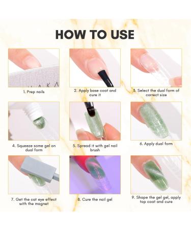 Makartt Cat Eye Poly Nail Gel 50ML Gel Builder Magnetic Effect Soak Off Nail Extension Strengthener 3D DIY Hard Gel Nail Art Design Manicure Home Salon - Woodland Mystery - Buy Online on GoSupps.com