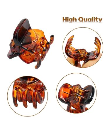 HanyoSheng Mini Hair Clips - 24 Non-Slip Plastic Hair Claw Clips for Girls & Women (Black & Brown) - Perfect Hair Accessories in Box - Buy Online on GoSupps.com