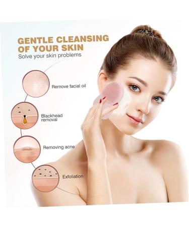 PLAFOPE Silicone Face Brush Clipper Grippers Face Brush Scrubber Silicone Scrubbers Facial Cleansing Brush Face Brush for Women Makeup Remove Brush Pink Silicone Brush Manual 8x6cm Pink - Buy Online on GoSupps.com