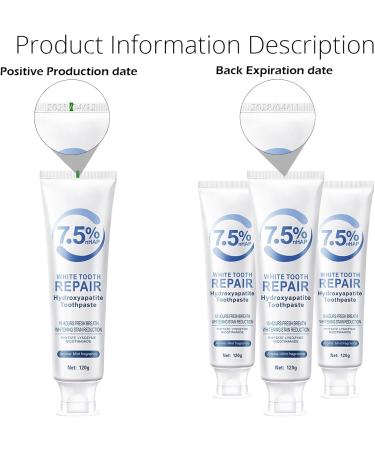 Hydroxyapatite Toothpastes for Enamel Protection and Tooth Strengthening, Gentle Mint, Safe for Sensitive Teeth, Daily Oral Care for Fresh Breath & Oral Health (3) - Buy Online on GoSupps.com