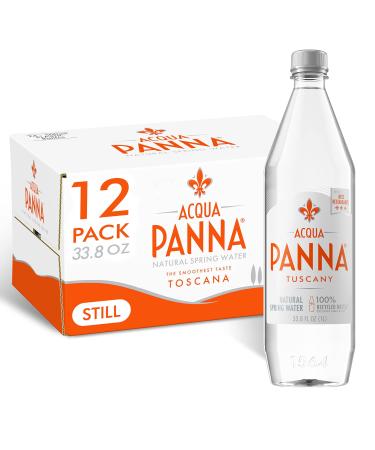 Acqua Panna Natural Spring Water, 33.8 Oz Plastic Bottles (12 Pack) 33.8 Fl Oz (Pack of 12)
