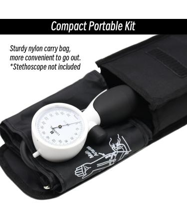 LUANERL Manual Blood Pressure Cuff Adult 9-21 Inches (22-53CM) (Large/XL) - Aneroid Sphygmomanometer with Comfort Cuff for Clinical or Home Use - Buy Online on GoSupps.com