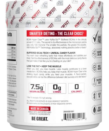 Buy PERFECT SPORTS BCAA Hyper Clear - 7.5G Vegan BCAAs 310G Intense Watermelon | International Shipping Available - Buy Online on GoSupps.com