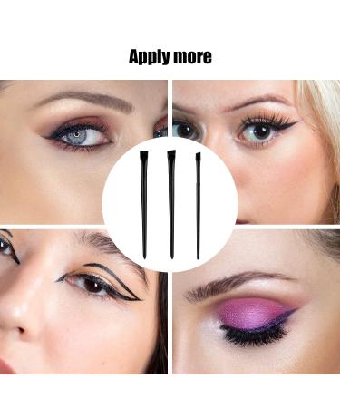 3pcs Eyeliner Brush Kit - Flat & Fine Angled Brushes for Eyeliner and Brow Makeup - Buy Online on GoSupps.com