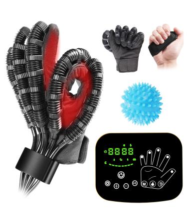 Rehabilitation Robotic Gloves with Three Levels of Heating Modes to help with hand Stroke Rehabilitation Adjustable Training Intensity Finger Training Device. Right Hand-XL