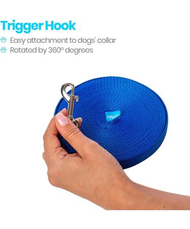 Buy Edipets Waterproof Dog Drag Line - 1.5m Dark Blue Training Leash for All Dog Sizes | International Shipping Available - Buy Online on GoSupps.com