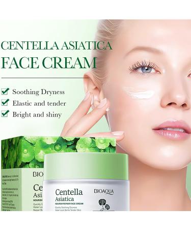 BIOAQUA Centella Asiatica Moisturizing Face Cream - Nourish Repair & Control Oil | Anti-Acne Skin Care 50g - Buy Online on GoSupps.com