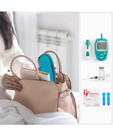 YARWO Diabetic Travel Case - Portable Storage Bag for Test Strips, Glucose Monitor, Insulin Syringes - Ideal Mother's Day Gift (Teal) - Buy Online on GoSupps.com