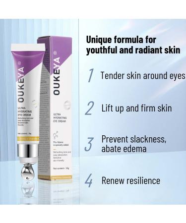 OUKEYA Dark Circle & Puffiness Eye Cream with Caffeine, Vitamin E, Argireline & Pro-Xylane - Anti-Aging Line Smoothing Treatment (0.5Fl Oz) - Buy Online on GoSupps.com