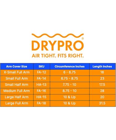 DRYPRO Waterproof Arm Cast Cover - Ideal for Shower, Bath, Swimming - Kids and Adults - Small Half Arm - HA-13 - Buy Online on GoSupps.com