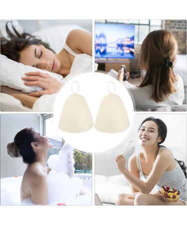 2-Piece Sauna Hat for Men & Women | Russian Sauna Cap | Banya Shower Hat | Perfect Sauna Gift - White - Buy Online on GoSupps.com