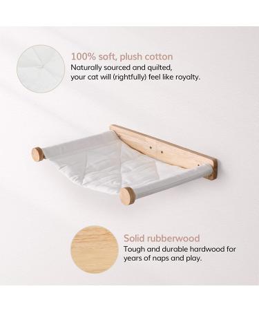 Furmia Cat Wall Hammock - Modern Wall Mounted Cat Shelves for Cats up to 40 lbs (White) - Buy Online on GoSupps.com
