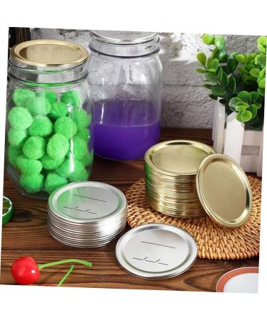 Mipcase 120 Pcs Mason Jar Lids Mason Jar Strainer Lid Tinplate Lids Glass Carafe Disc Lids Tinplate Canning Mason Jar Caps Cover Tinplate Disc for Jars Tinplate Date Disc Seal Can Lid Silverx4pcs 7X7X0.2CMx4pcs - Buy Online on GoSupps.com