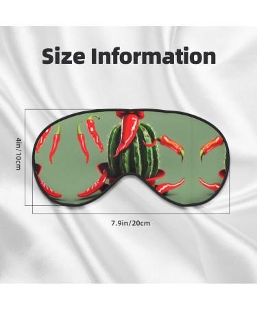SSIMOO Cactus Hat & Chili Pepper Eye Mask - Soft Double-Sided Light Blocking for Better Sleep | International Shipping - Buy Online on GoSupps.com