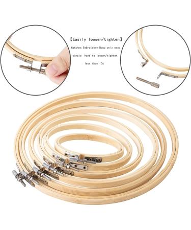 6PCS Matchne Bamboo Embroidery Hoops - 4 to 10 Inch Sizes - Easy Tighten/Loosen - Cross Stitch & Needlework Supplies - Crafts - Buy Online on GoSupps.com