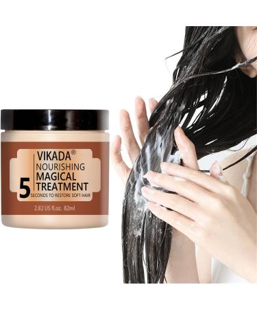 Vikada Hair Straightener Mask with Deep Repair Vikada Nourishing Magical Treatment 5 Seconds to Restore Soft Hair Deep Conditioner Hair Mask for Damaged Hair Dry Hair and Curly Hair (1 Pc)