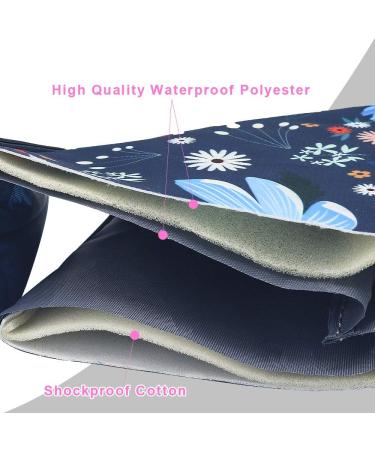 UYRIE Waterproof Cosmetic Bag - Travel Makeup Bags for Toiletries | Blue & Pink Flower Designs - Buy Online on GoSupps.com