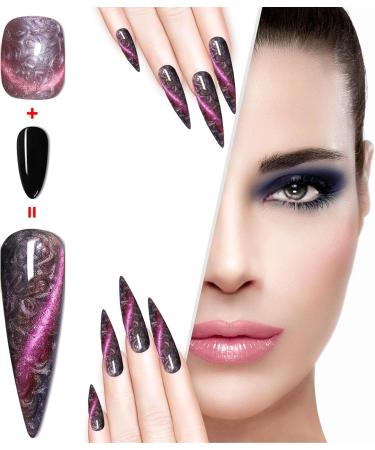 DIY Cat Eyes Gel Nail Polish - Aurora Glitter Effect Gel Nail Art Varnish Manicure Tool | Aurora Nail Art Design Easter for Women 0.23 OZ  - Buy Online on GoSupps.com