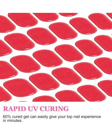  Ceboic Ceboic Set of 16 Semi-Cured Gel Nail Stickers - Solid Color - For Women and Girls (Cherry Shade) - Buy Online on GoSupps.com