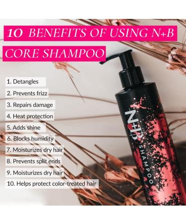 N+B Core Collection Shampoo 10oz | Paraben-Free Hydrating & Strengthening | For All Hair Types | Made in the USA - Buy Online on GoSupps.com