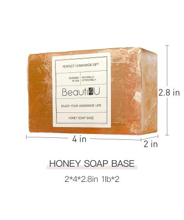 BEAUTI4U 2LB Organic Honey Soap Base for Melt and Pour Soap Making Supplies - Buy Online on GoSupps.com