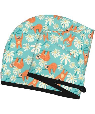 Buy Cute Sloth Hair Towel Wrap - Quick Drying Turban for Hair | International Shipping Available - Buy Online on GoSupps.com