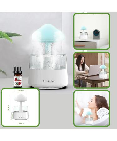 Rain Cloud Night Light & Humidifier - Perfect for Bedroom Living Room & Children's Room | White Rain Cloud Diffuser for Home Office & Yoga - Buy Online on GoSupps.com