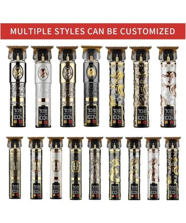 Hairdresser LCD Electric Scissors - USB Charging Retro Oil Head Carving | Wholesale Medusa D - Buy Online on GoSupps.com